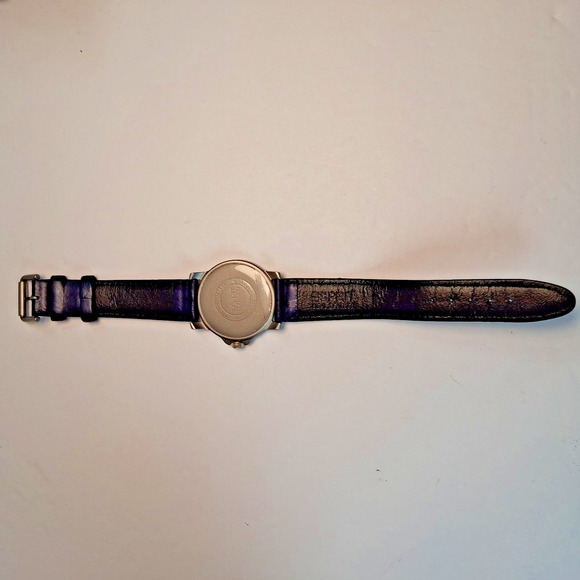 Vintage Esprit Timewear Women\'s Watch - Floral Dial, Blue Leather Strap, SS Case main image 4